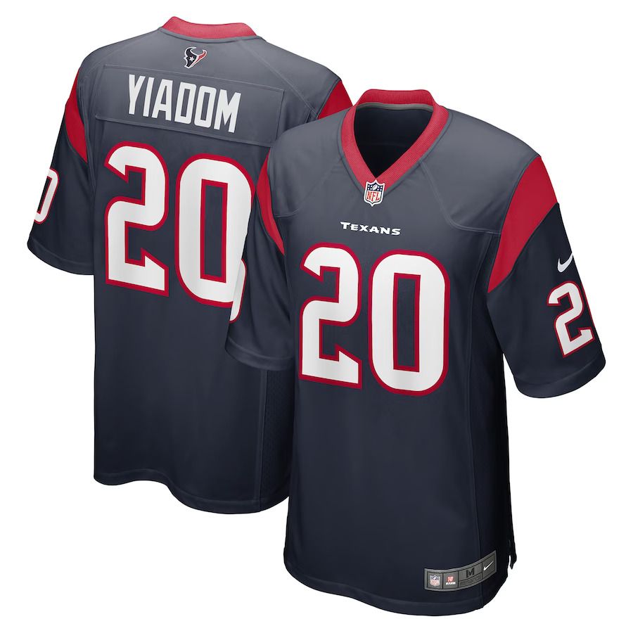Men Houston Texans #20 Isaac Yiadom Nike Navy Game NFL Jersey